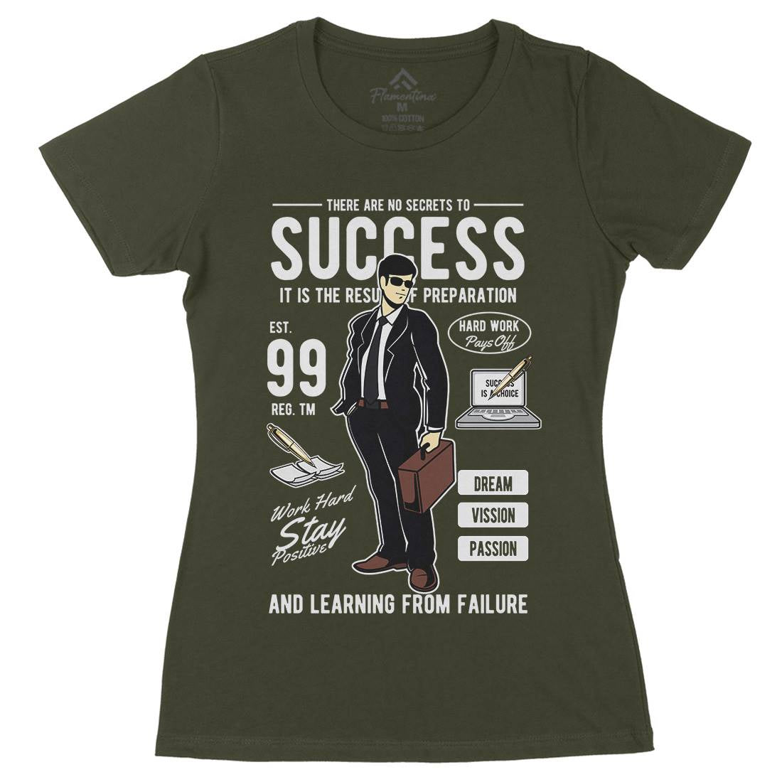 Success Womens Organic Crew Neck T-Shirt Work C456