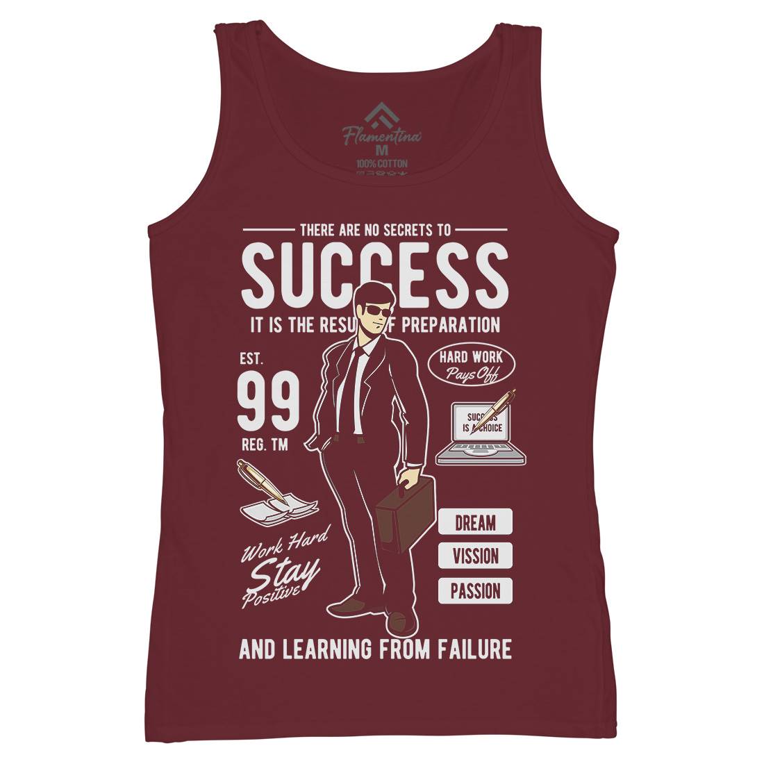 Success Womens Organic Tank Top Vest Work C456