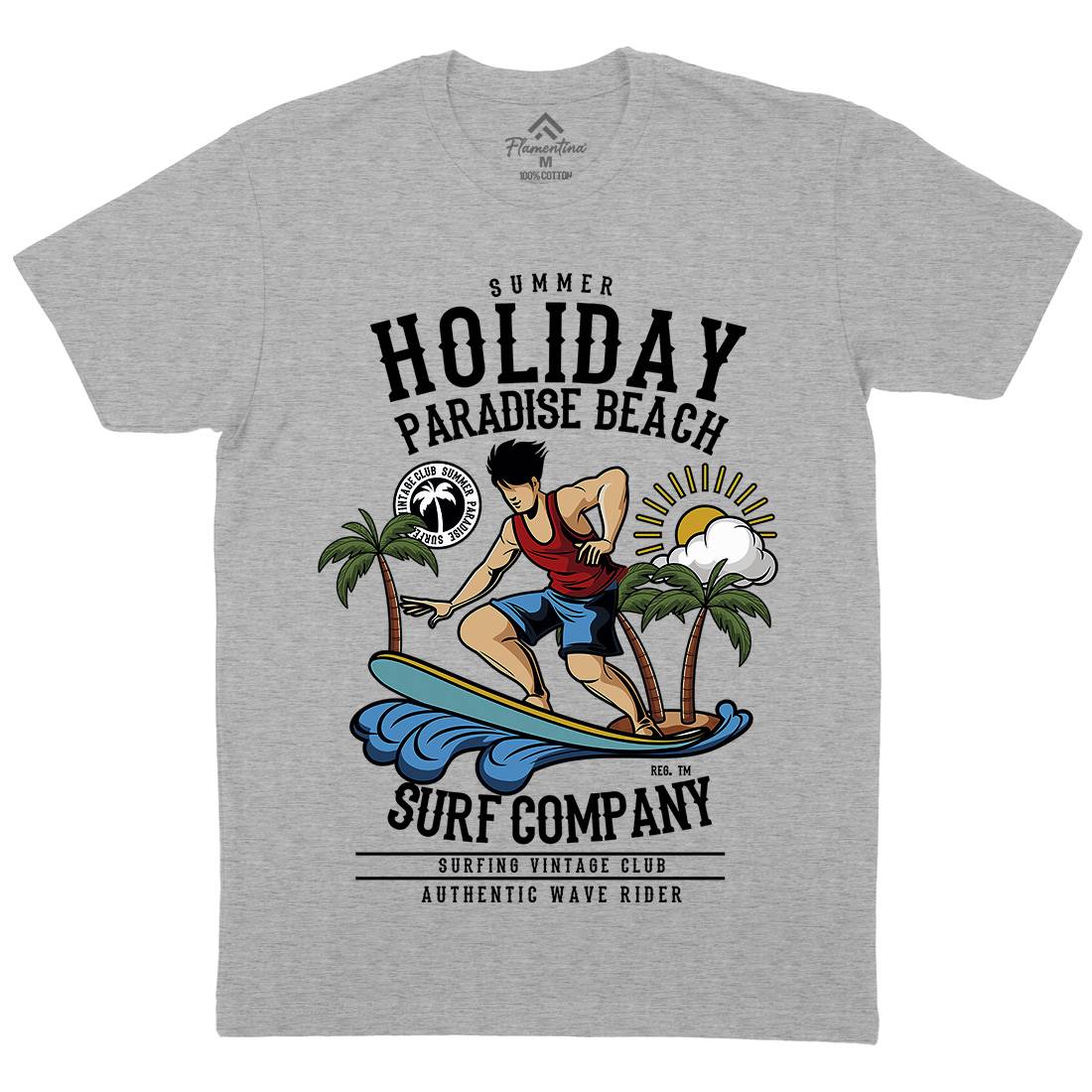Summer Holiday Mens Crew Neck T-Shirt Surf C457