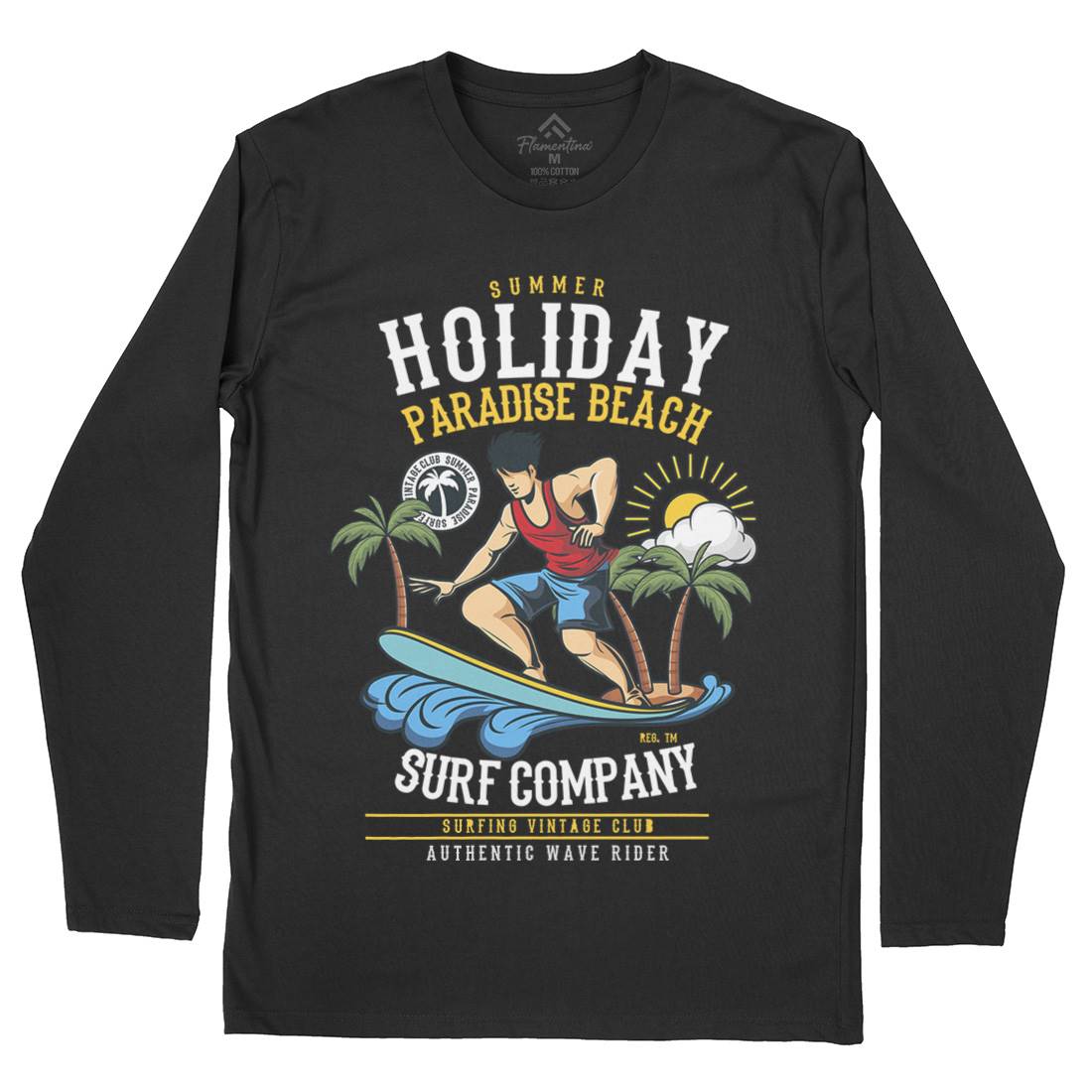 Summer Holiday Mens Long Sleeve T-Shirt Surf C457