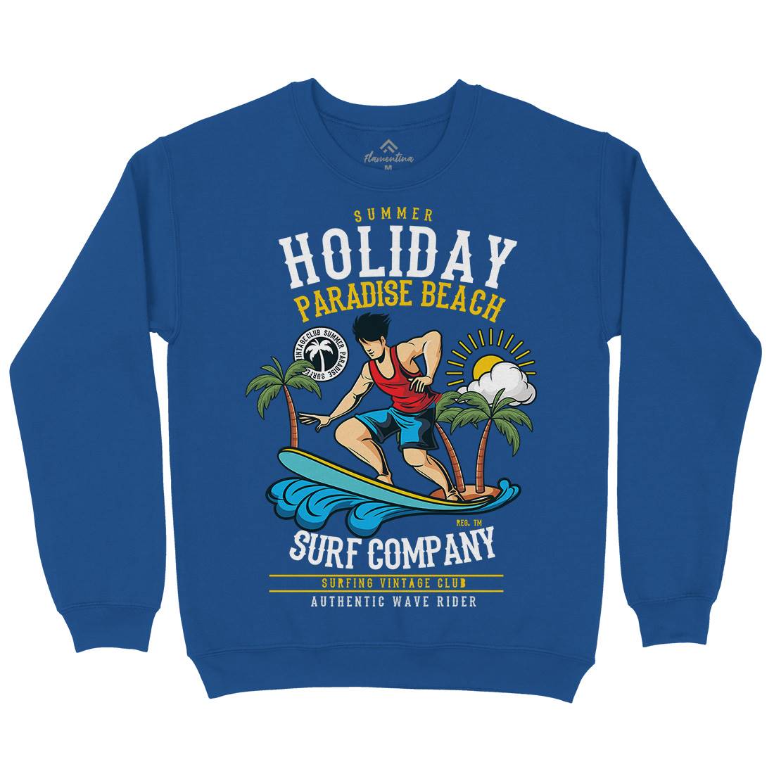 Summer Holiday Kids Crew Neck Sweatshirt Surf C457