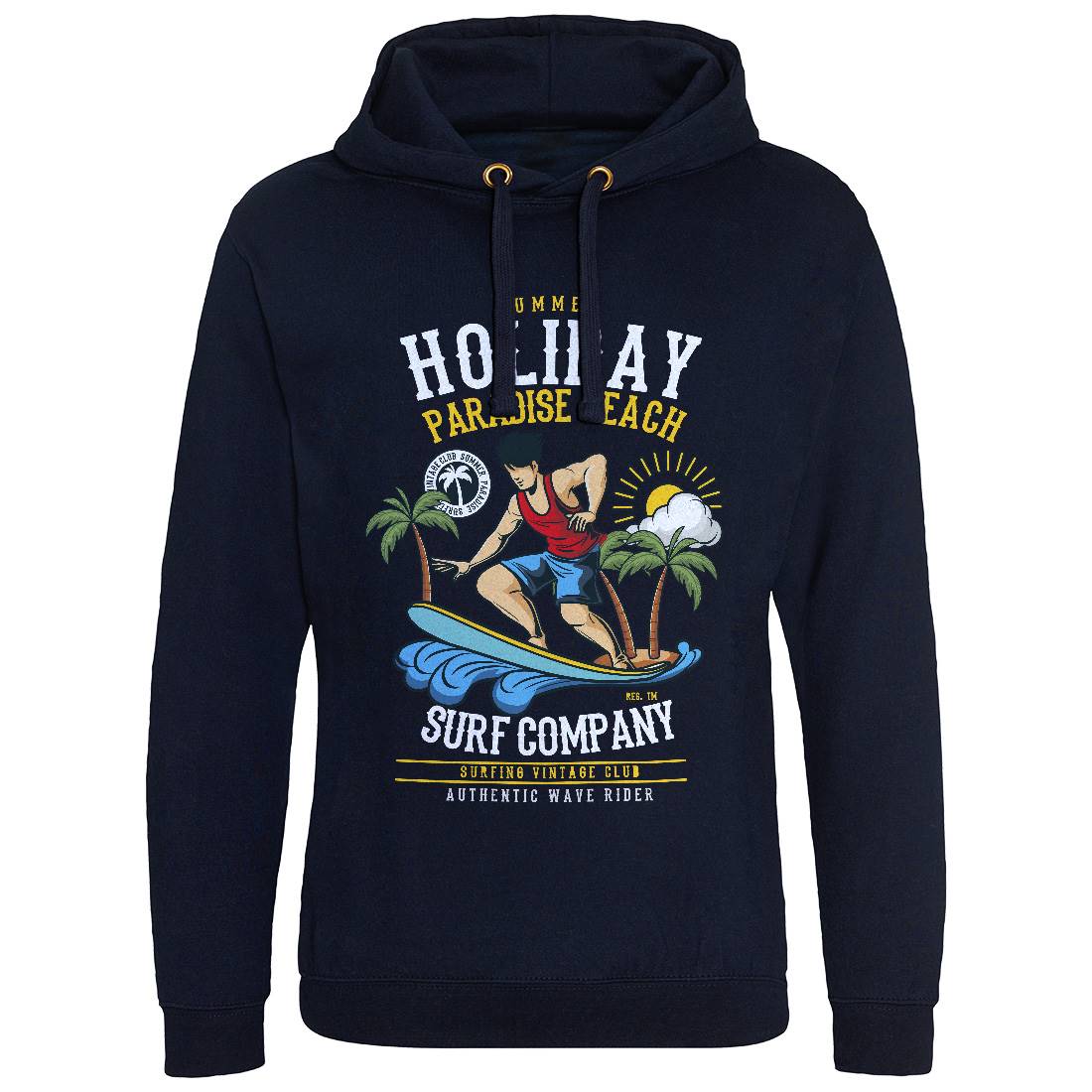 Summer Holiday Mens Hoodie Without Pocket Surf C457