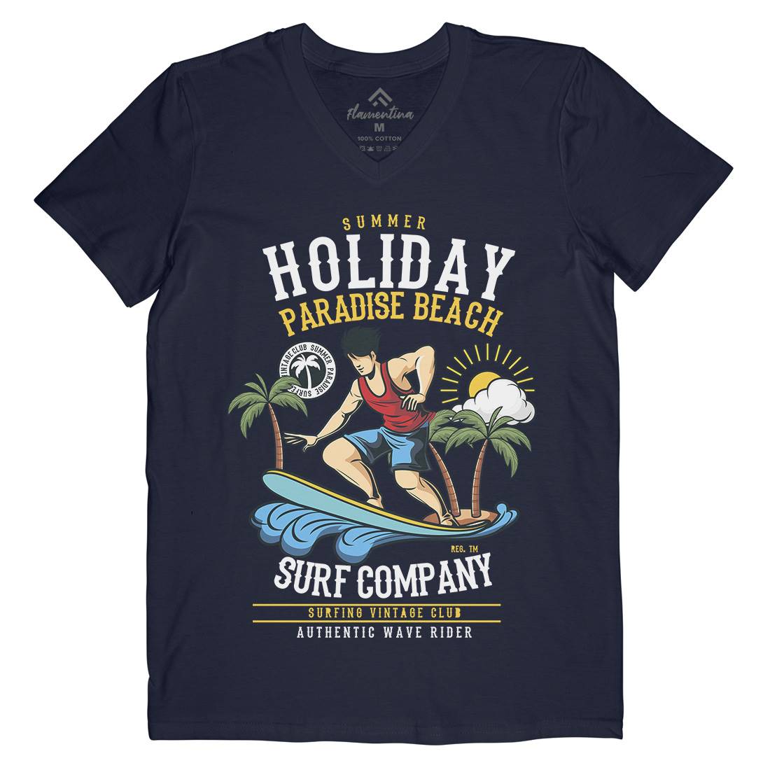 Summer Holiday Mens V-Neck T-Shirt Surf C457