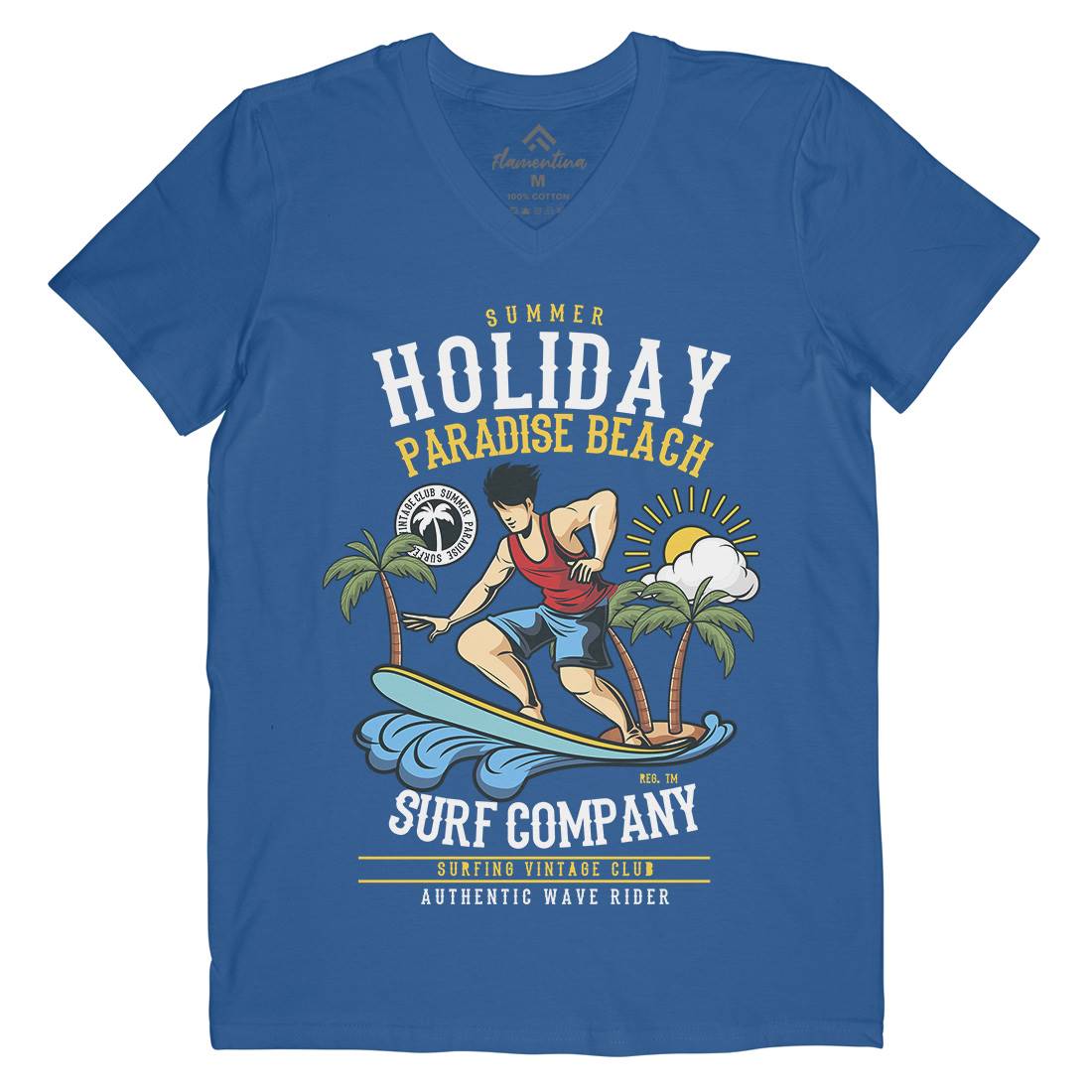 Summer Holiday Mens V-Neck T-Shirt Surf C457