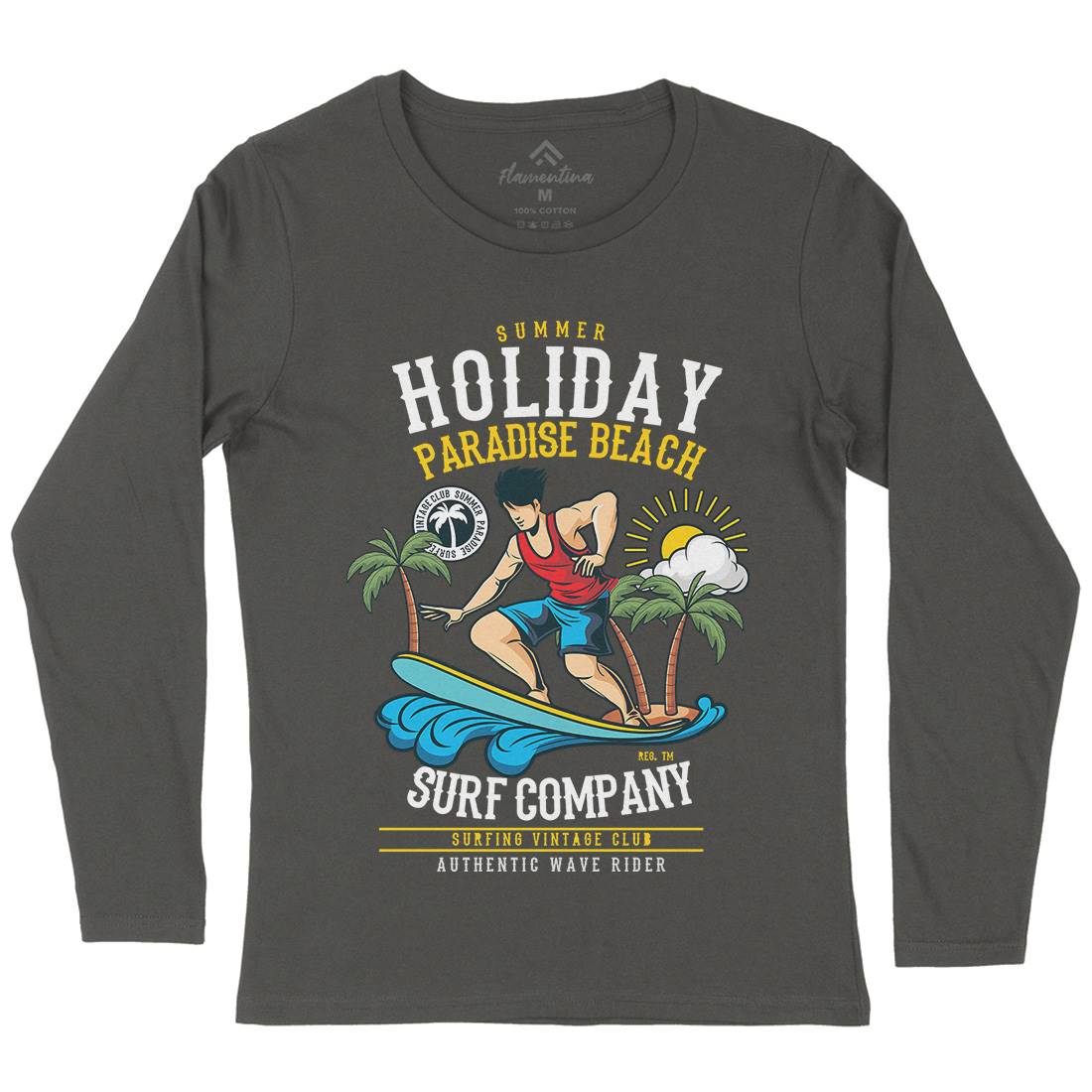 Summer Holiday Womens Long Sleeve T-Shirt Surf C457