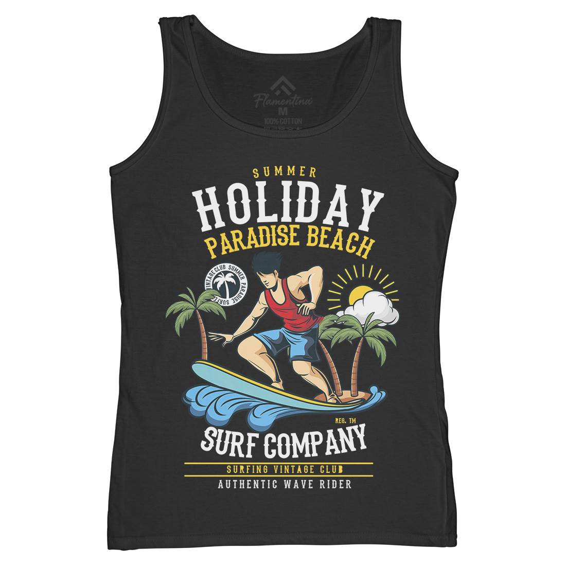 Summer Holiday Womens Organic Tank Top Vest Surf C457