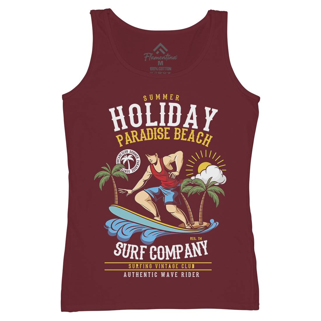 Summer Holiday Womens Organic Tank Top Vest Surf C457