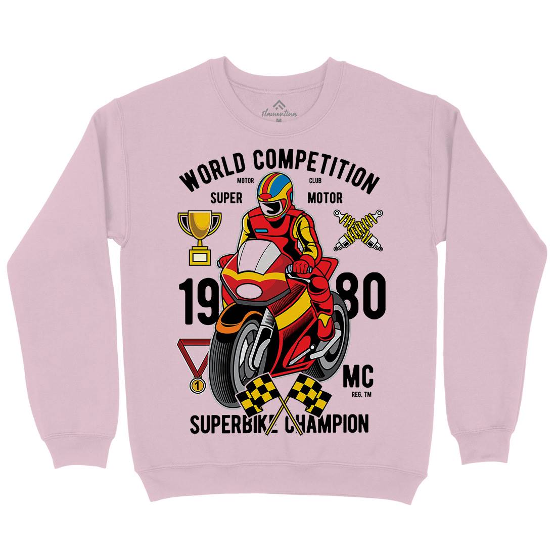 Super Bike World Competition Kids Crew Neck Sweatshirt Motorcycles C458