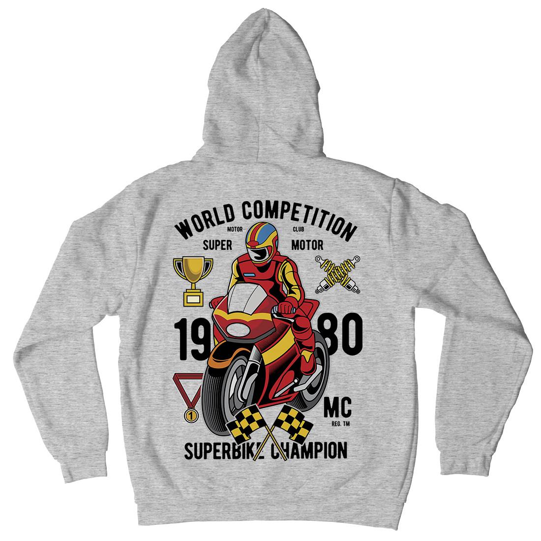 Super Bike World Competition Kids Crew Neck Hoodie Motorcycles C458