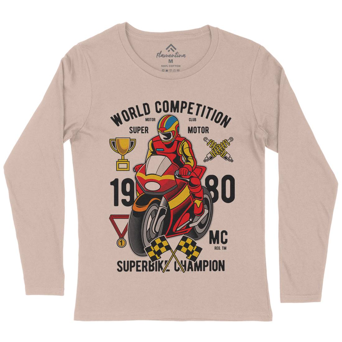 Super Bike World Competition Womens Long Sleeve T-Shirt Motorcycles C458