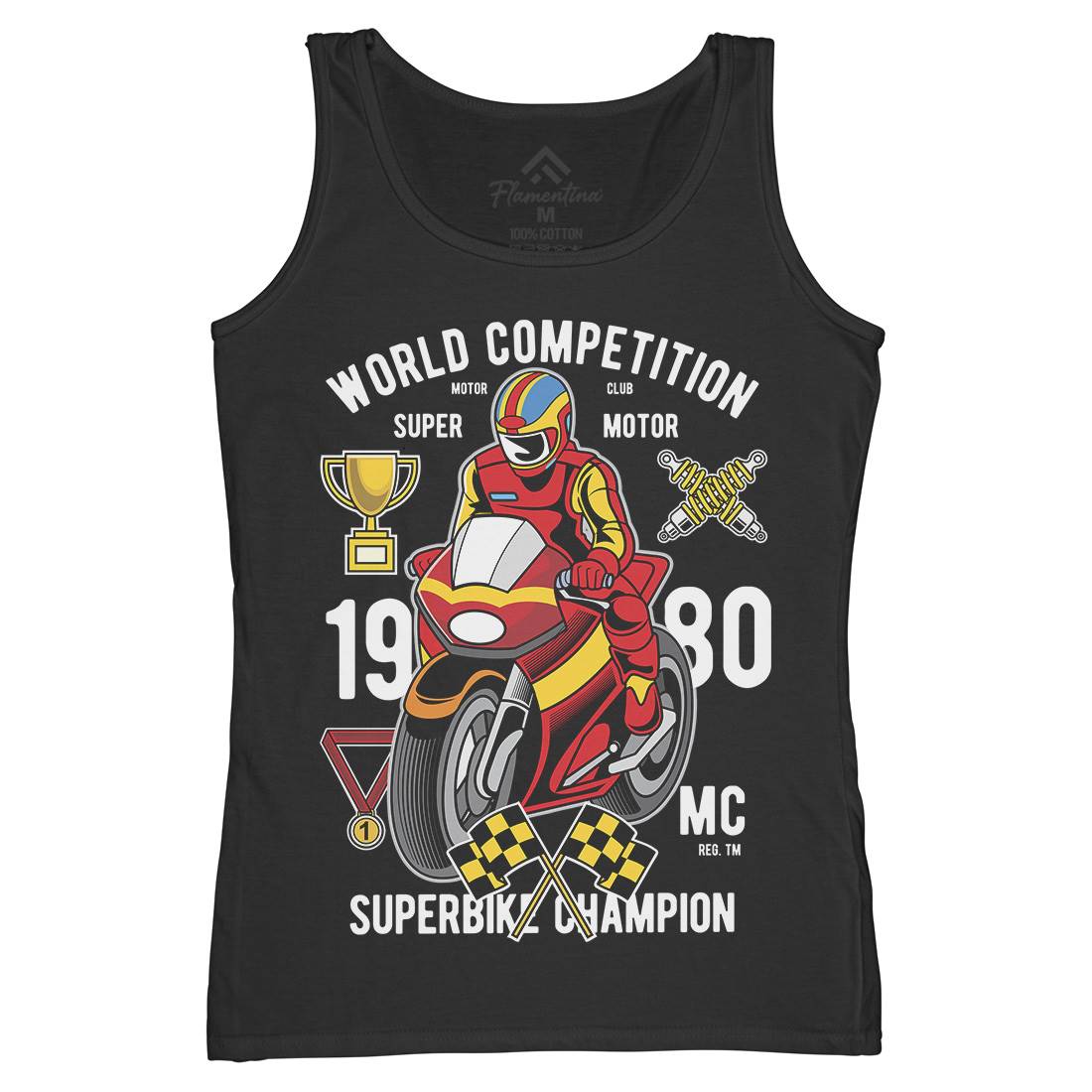Super Bike World Competition Womens Organic Tank Top Vest Motorcycles C458