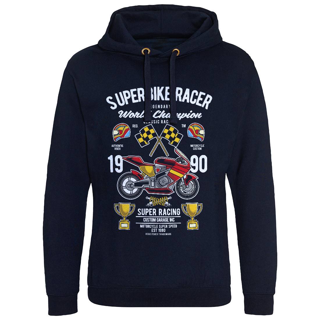 Superbike Racer Mens Hoodie Without Pocket Motorcycles C459