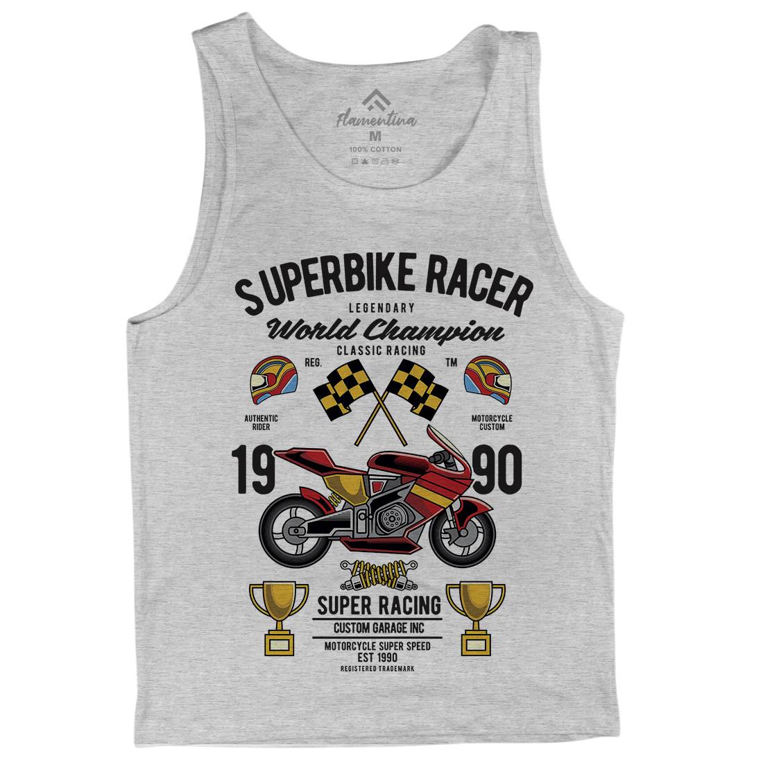 Superbike Racer Mens Tank Top Vest Motorcycles C459