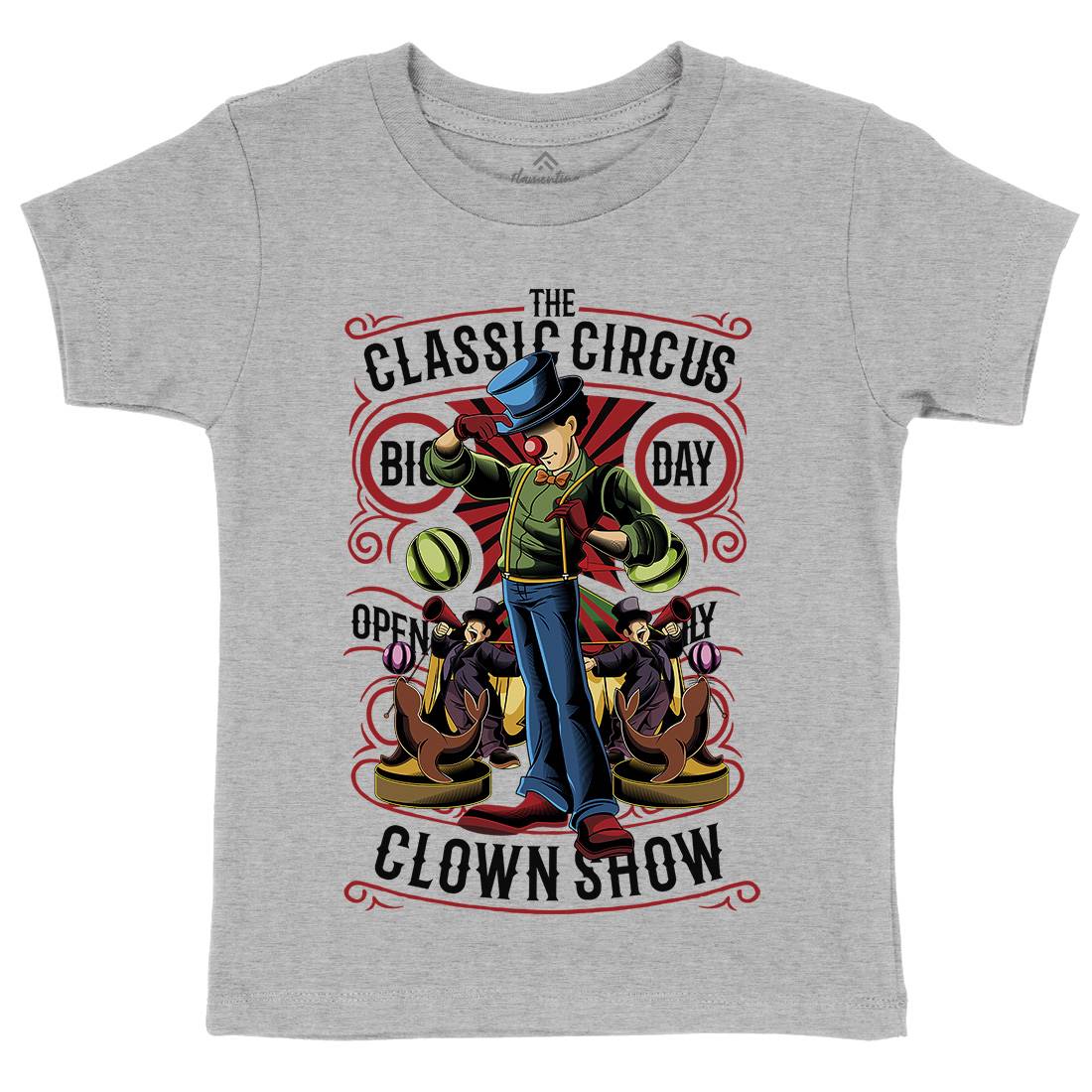 Classic Circus Kids Organic Crew Neck T-Shirt Retro C461