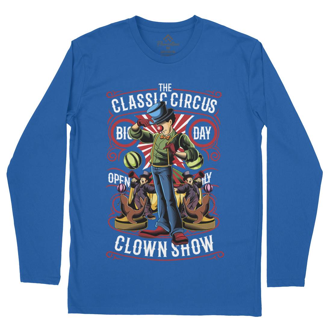 Classic Circus Mens Long Sleeve T-Shirt Retro C461