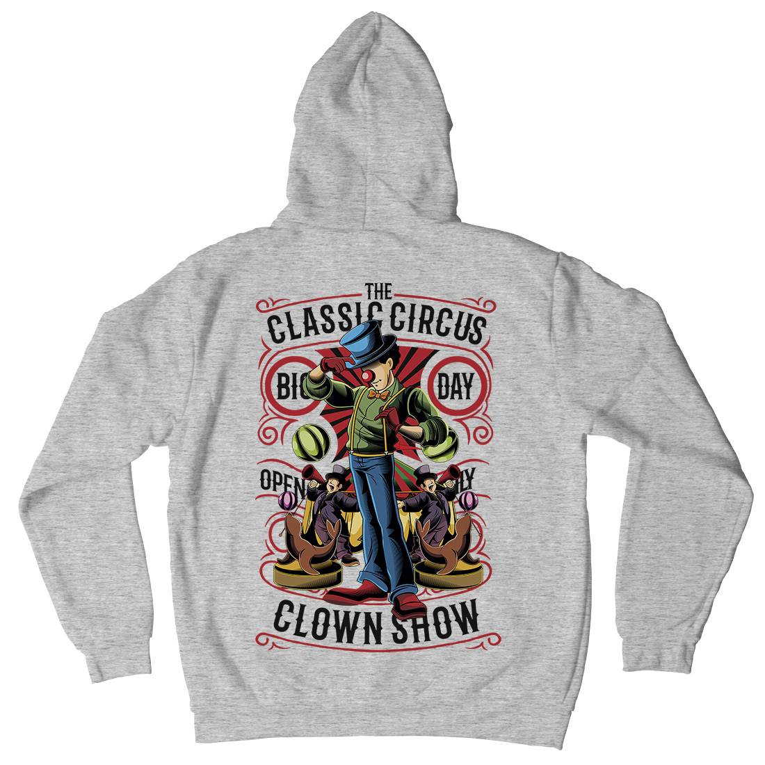 Classic Circus Kids Crew Neck Hoodie Retro C461