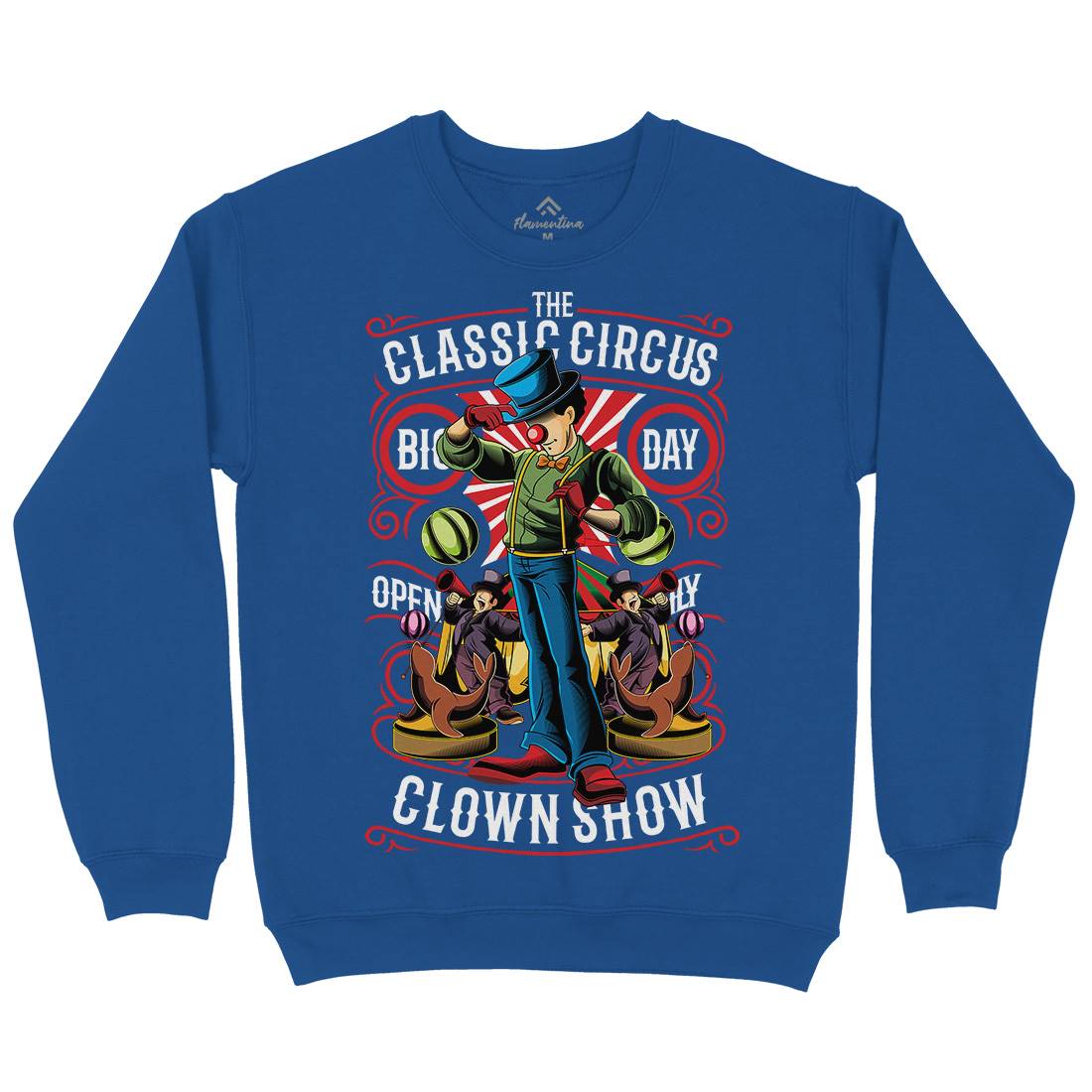 Classic Circus Kids Crew Neck Sweatshirt Retro C461