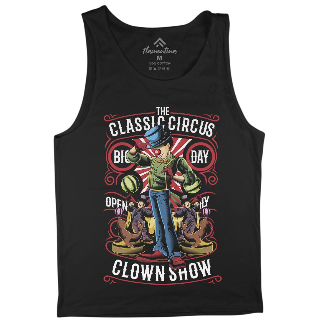 Classic Circus Mens Tank Top Vest Retro C461
