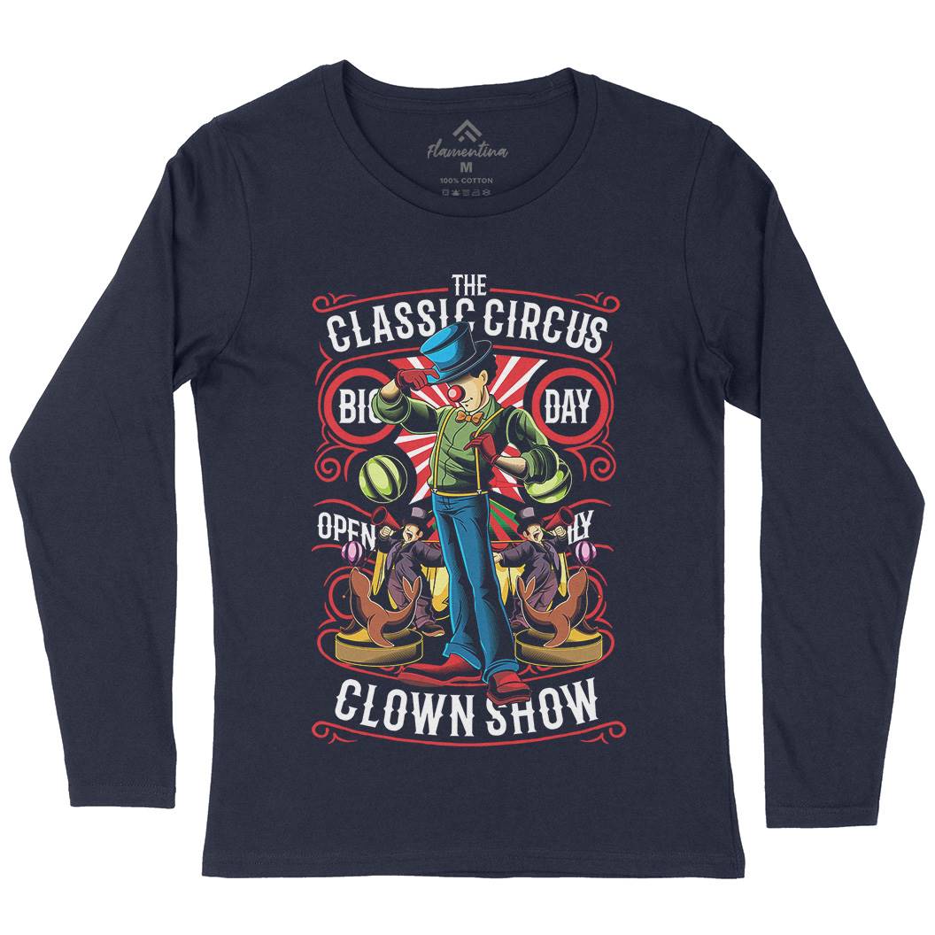 Classic Circus Womens Long Sleeve T-Shirt Retro C461
