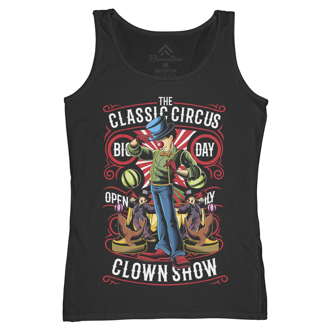Classic Circus Womens Organic Tank Top Vest Retro C461