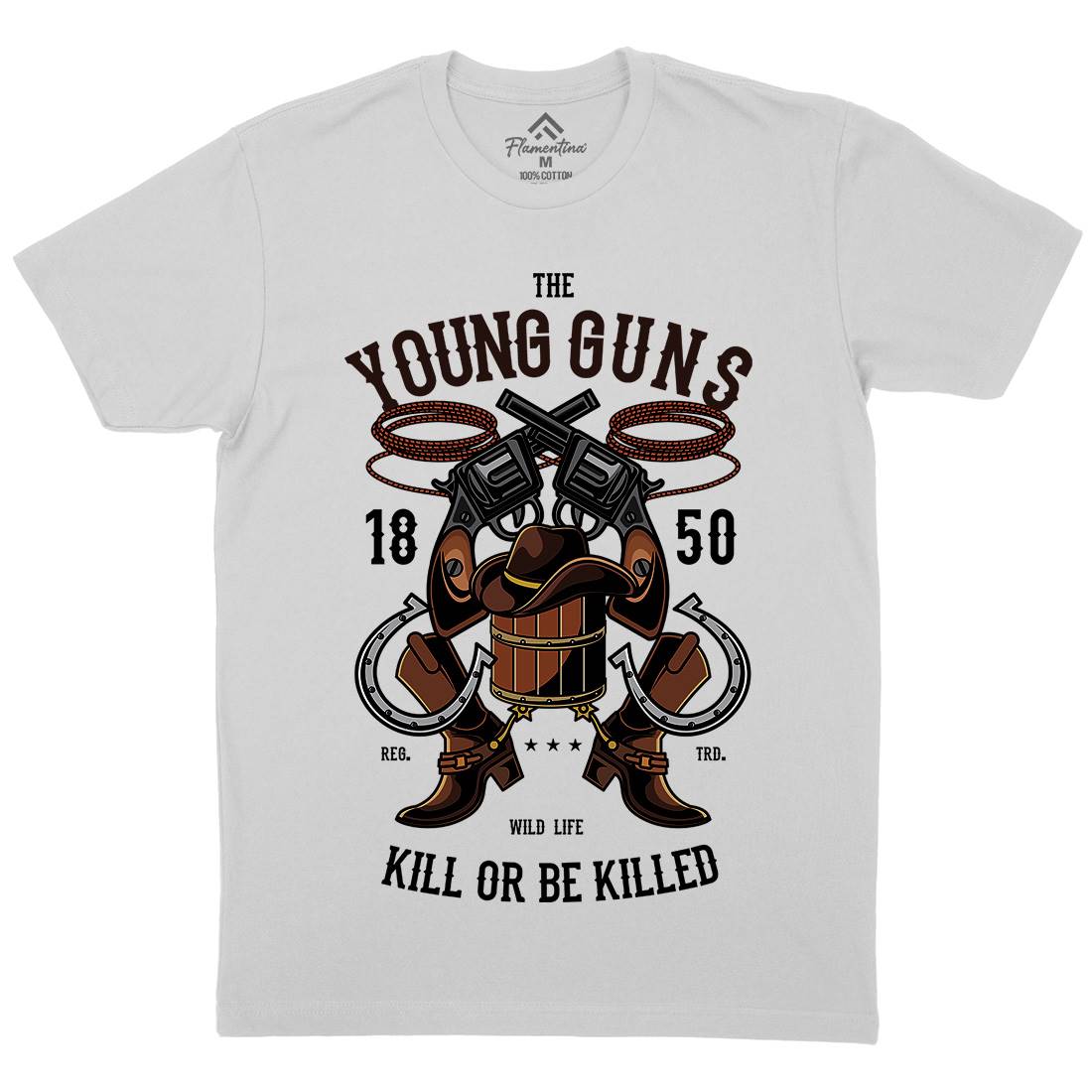 The Young Guns Mens Crew Neck T-Shirt American C462