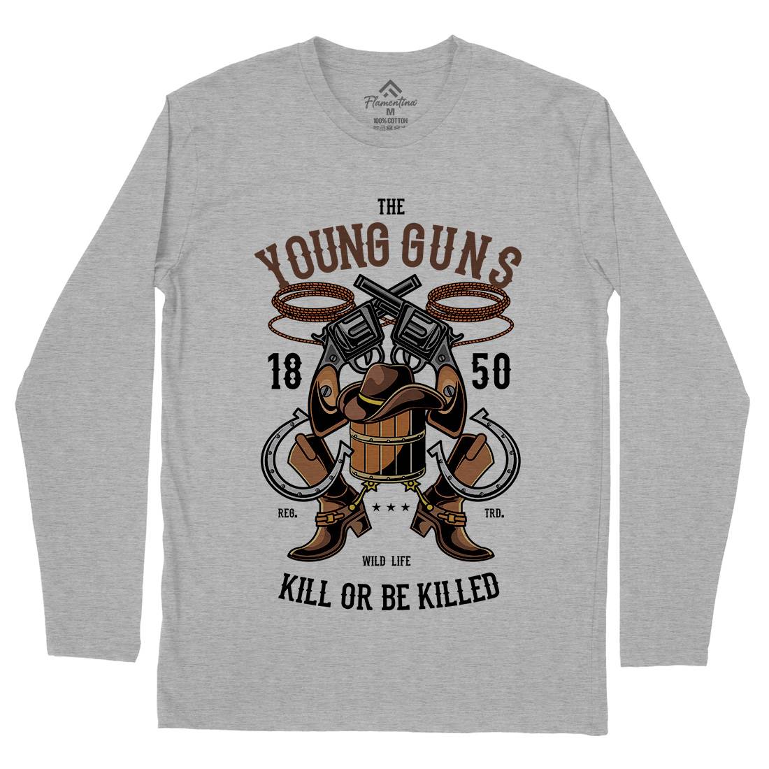 The Young Guns Mens Long Sleeve T-Shirt American C462