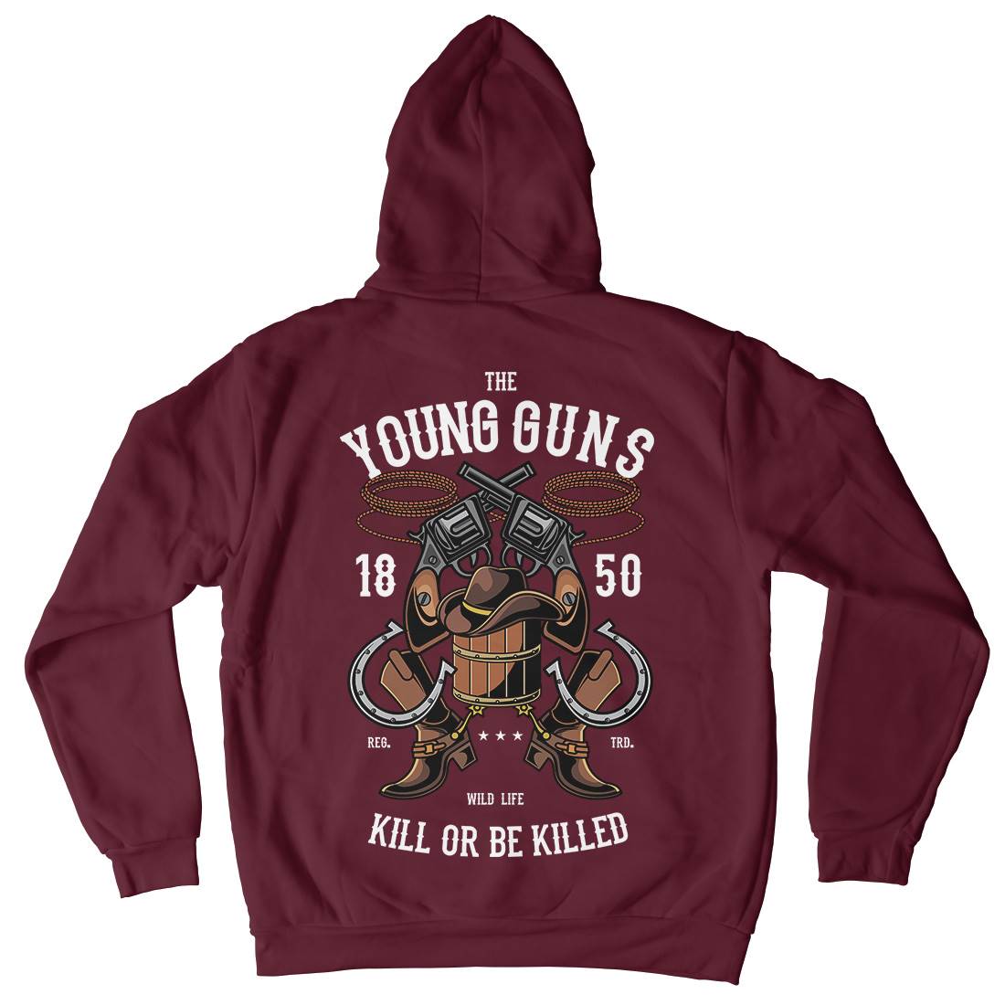 The Young Guns Mens Hoodie With Pocket American C462
