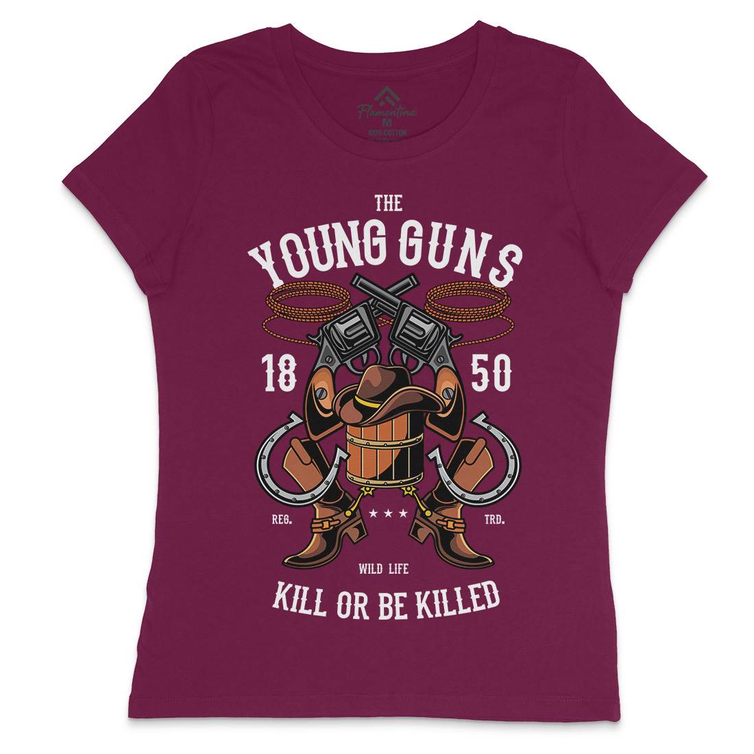 The Young Guns Womens Crew Neck T-Shirt American C462