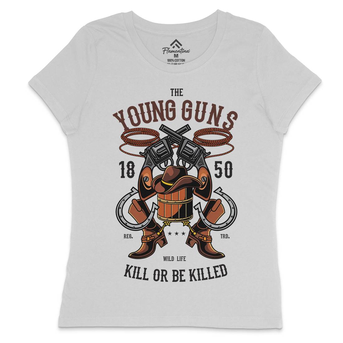 The Young Guns Womens Crew Neck T-Shirt American C462