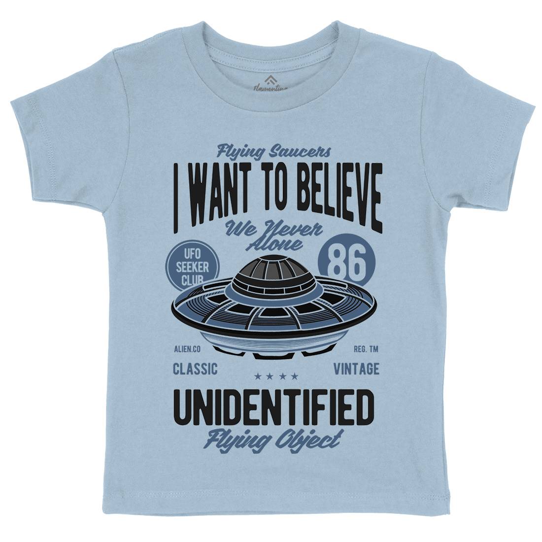 Ufo Kids Crew Neck T-Shirt Space C463