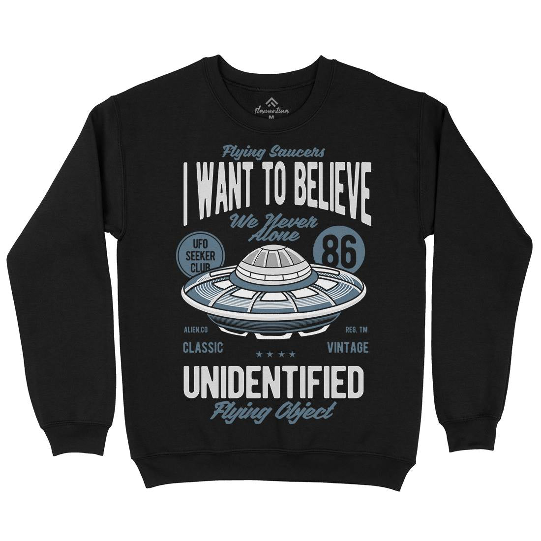 Ufo Mens Crew Neck Sweatshirt Space C463