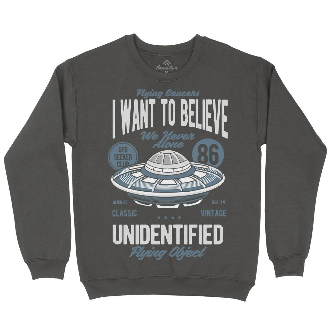 Ufo Mens Crew Neck Sweatshirt Space C463