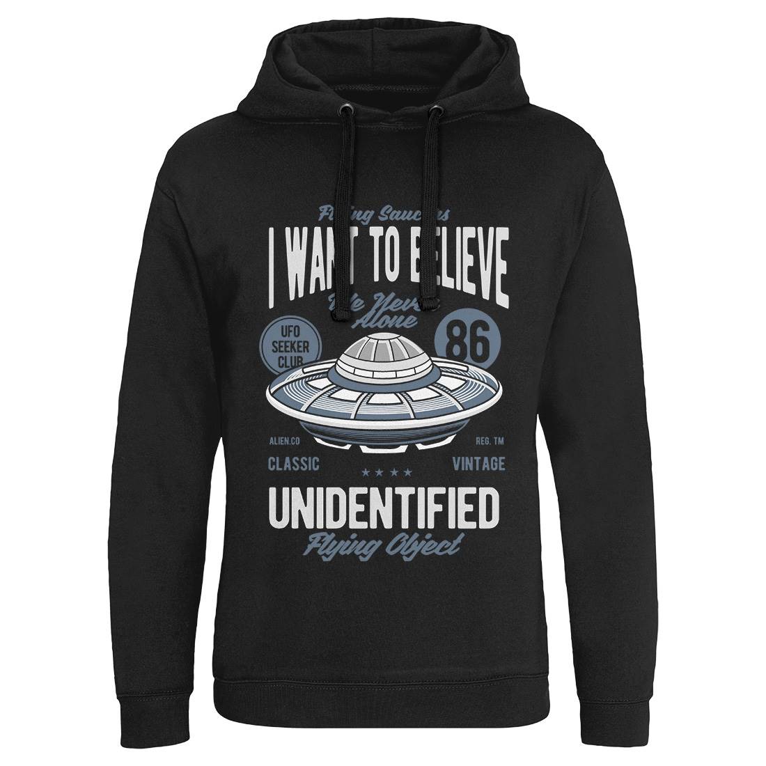 Ufo Mens Hoodie Without Pocket Space C463