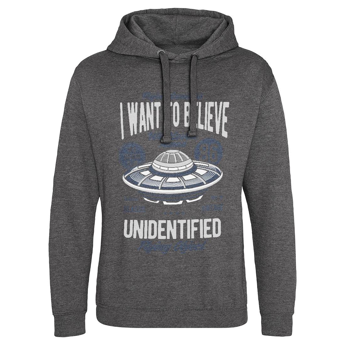 Ufo Mens Hoodie Without Pocket Space C463
