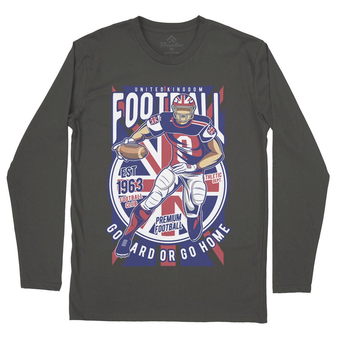 Uk Football Mens Long Sleeve T-Shirt Sport C464