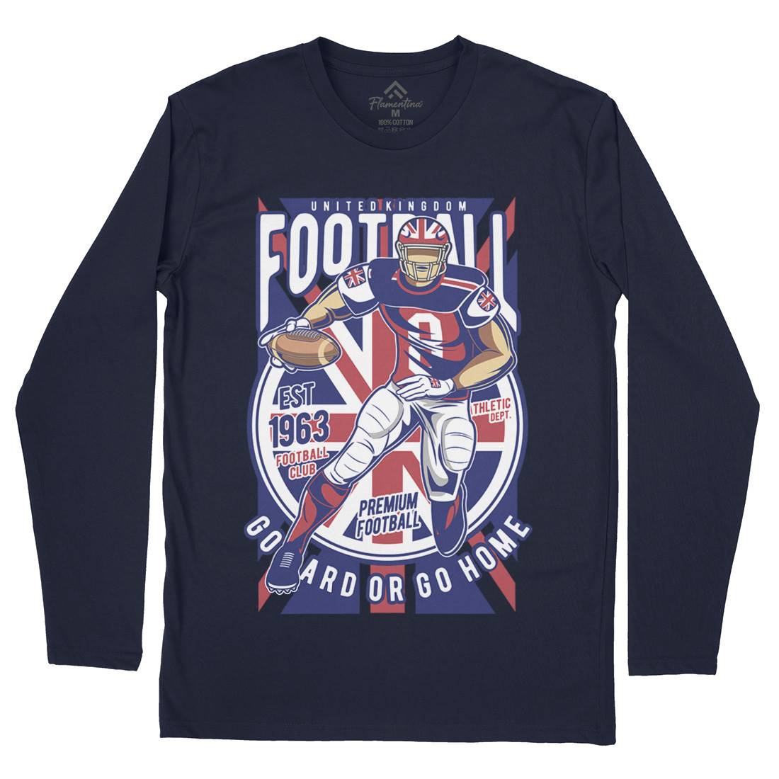 Uk Football Mens Long Sleeve T-Shirt Sport C464