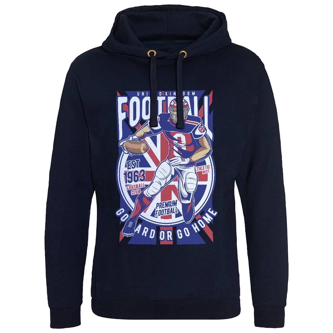 Uk Football Mens Hoodie Without Pocket Sport C464