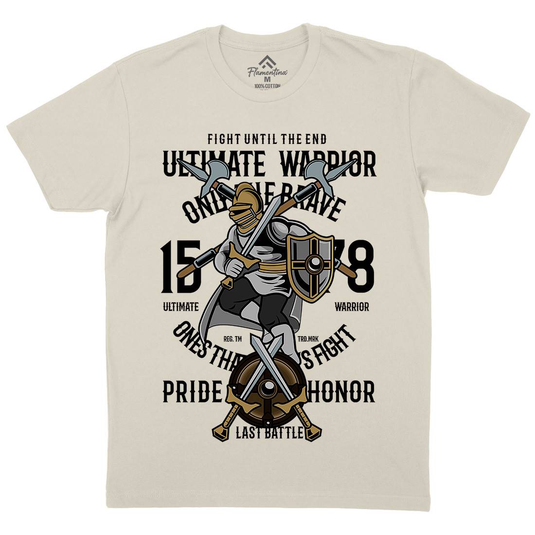 Ultimate Mens Organic Crew Neck T-Shirt Warriors C465