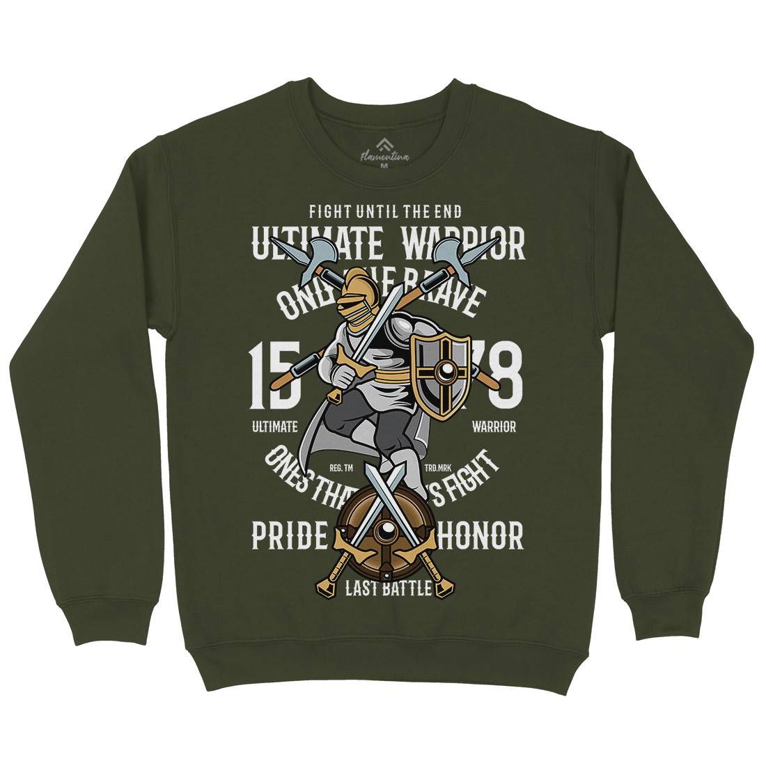 Ultimate Mens Crew Neck Sweatshirt Warriors C465