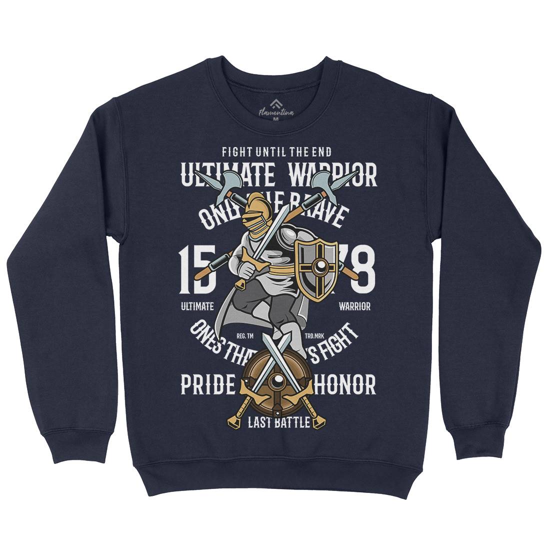 Ultimate Mens Crew Neck Sweatshirt Warriors C465