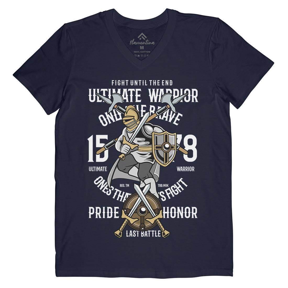 Ultimate Mens Organic V-Neck T-Shirt Warriors C465
