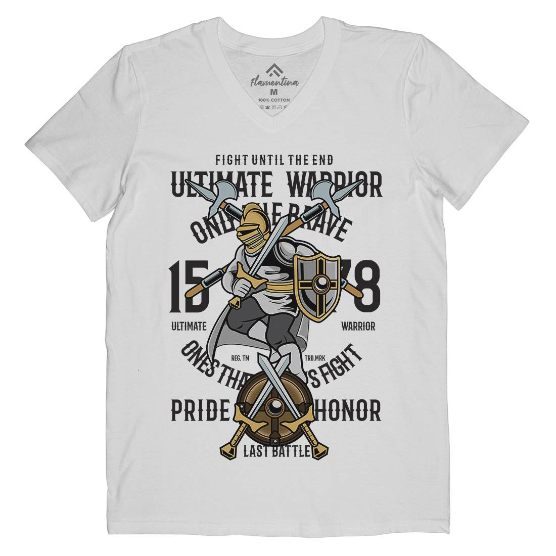Ultimate Mens V-Neck T-Shirt Warriors C465