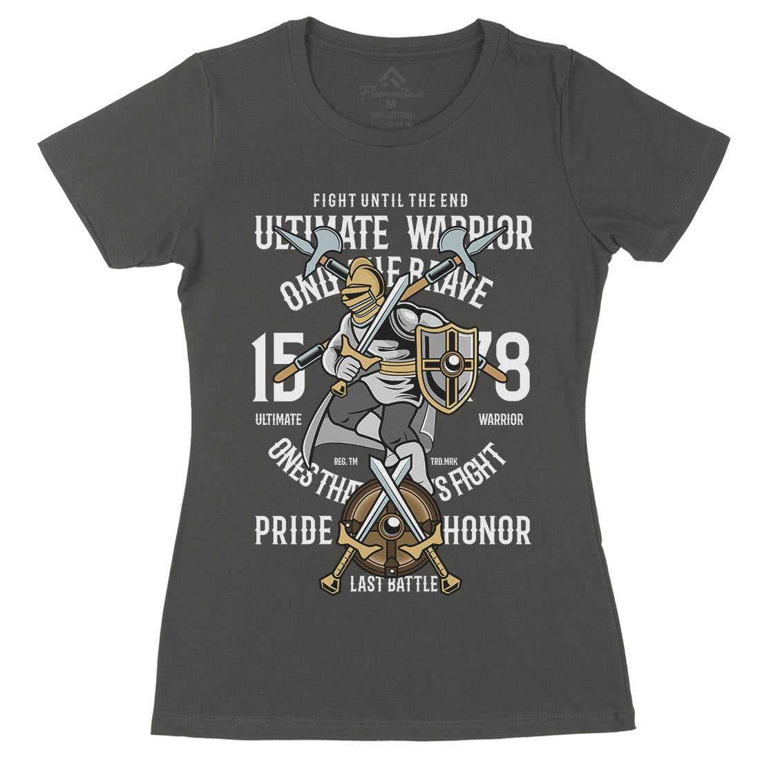 Ultimate Womens Organic Crew Neck T-Shirt Warriors C465