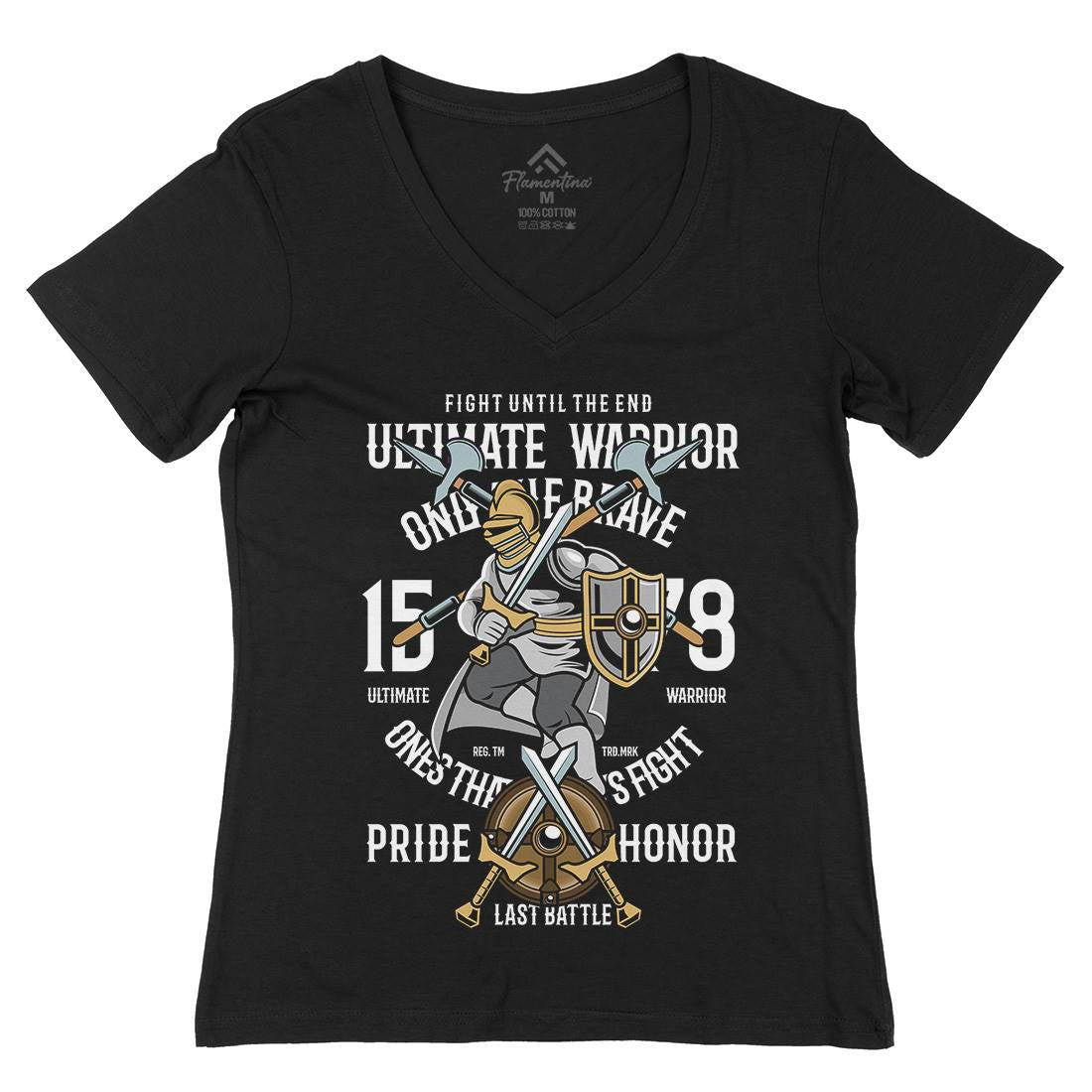 Ultimate Womens Organic V-Neck T-Shirt Warriors C465