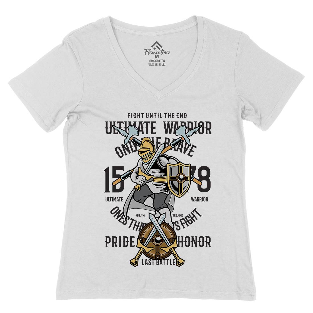 Ultimate Womens Organic V-Neck T-Shirt Warriors C465