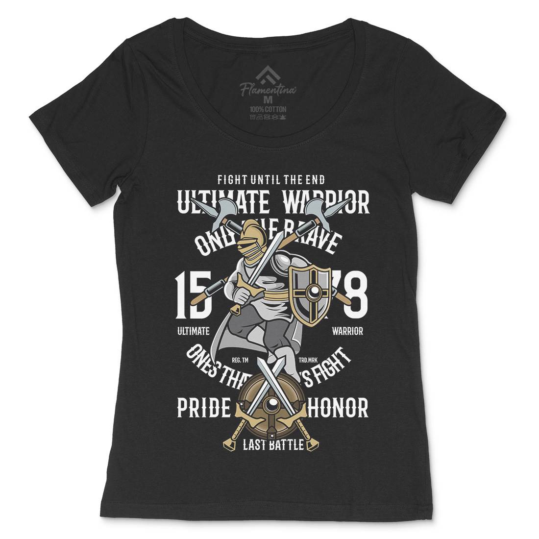 Ultimate Womens Scoop Neck T-Shirt Warriors C465