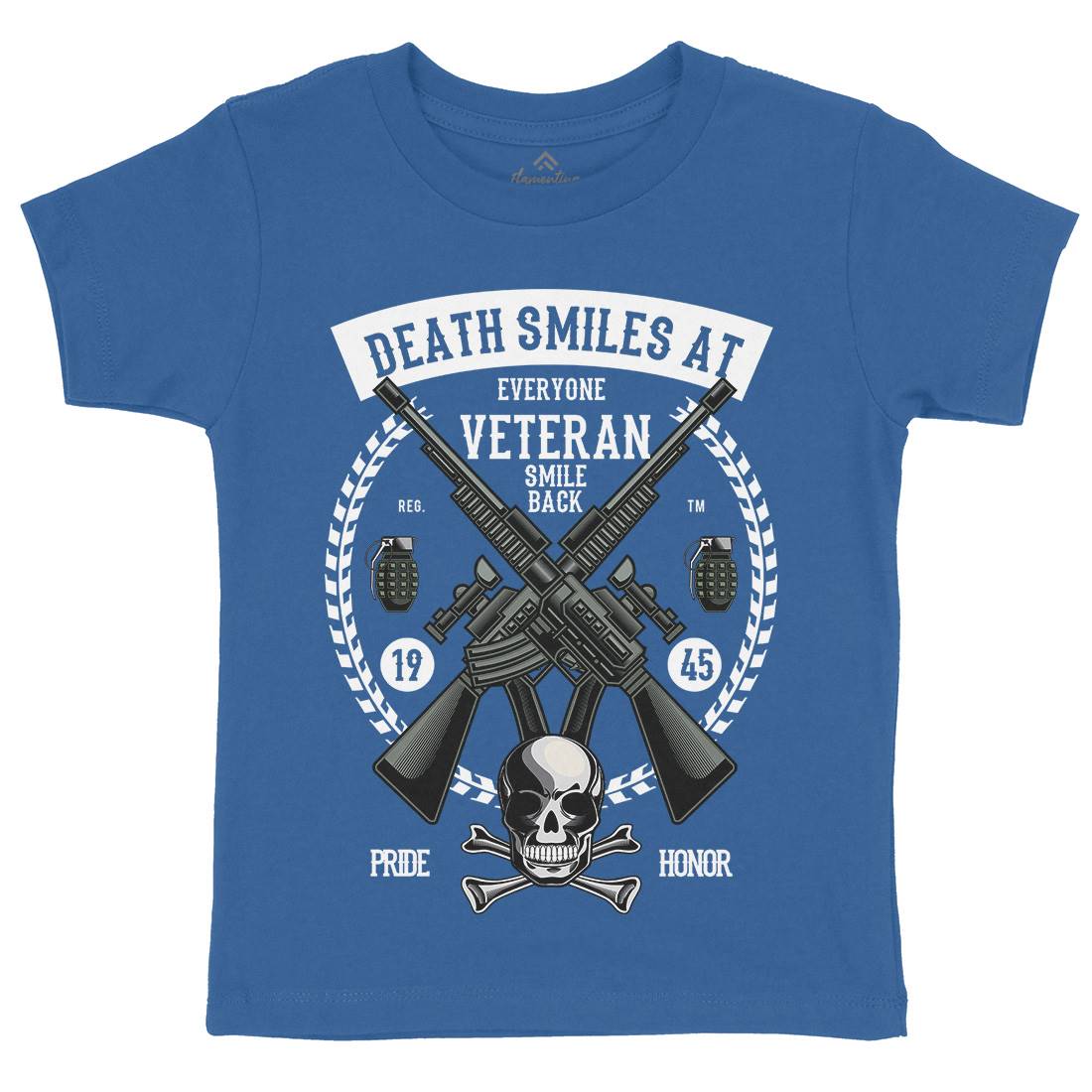 Veteran Kids Crew Neck T-Shirt Army C466