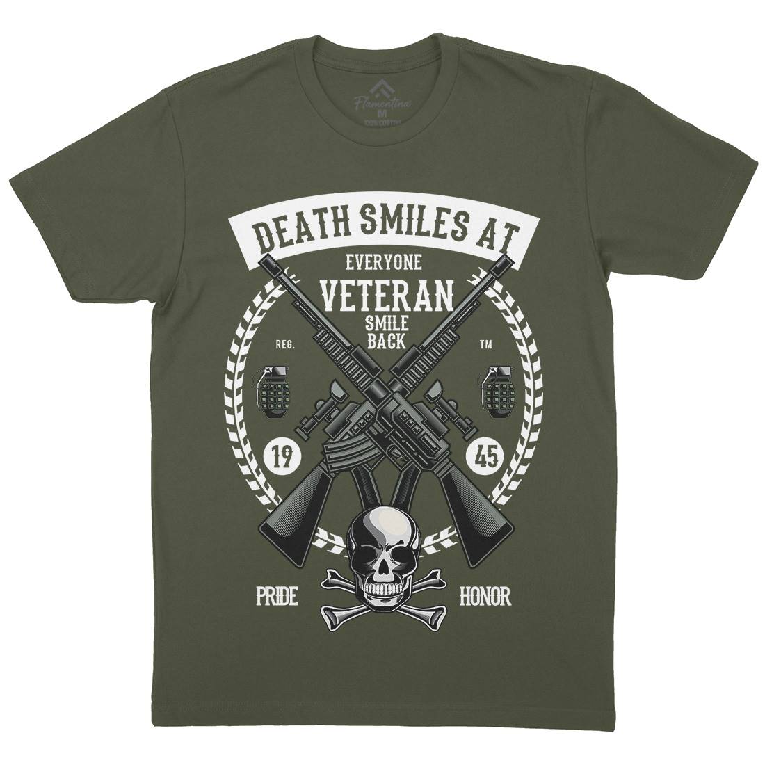 Veteran Mens Crew Neck T-Shirt Army C466