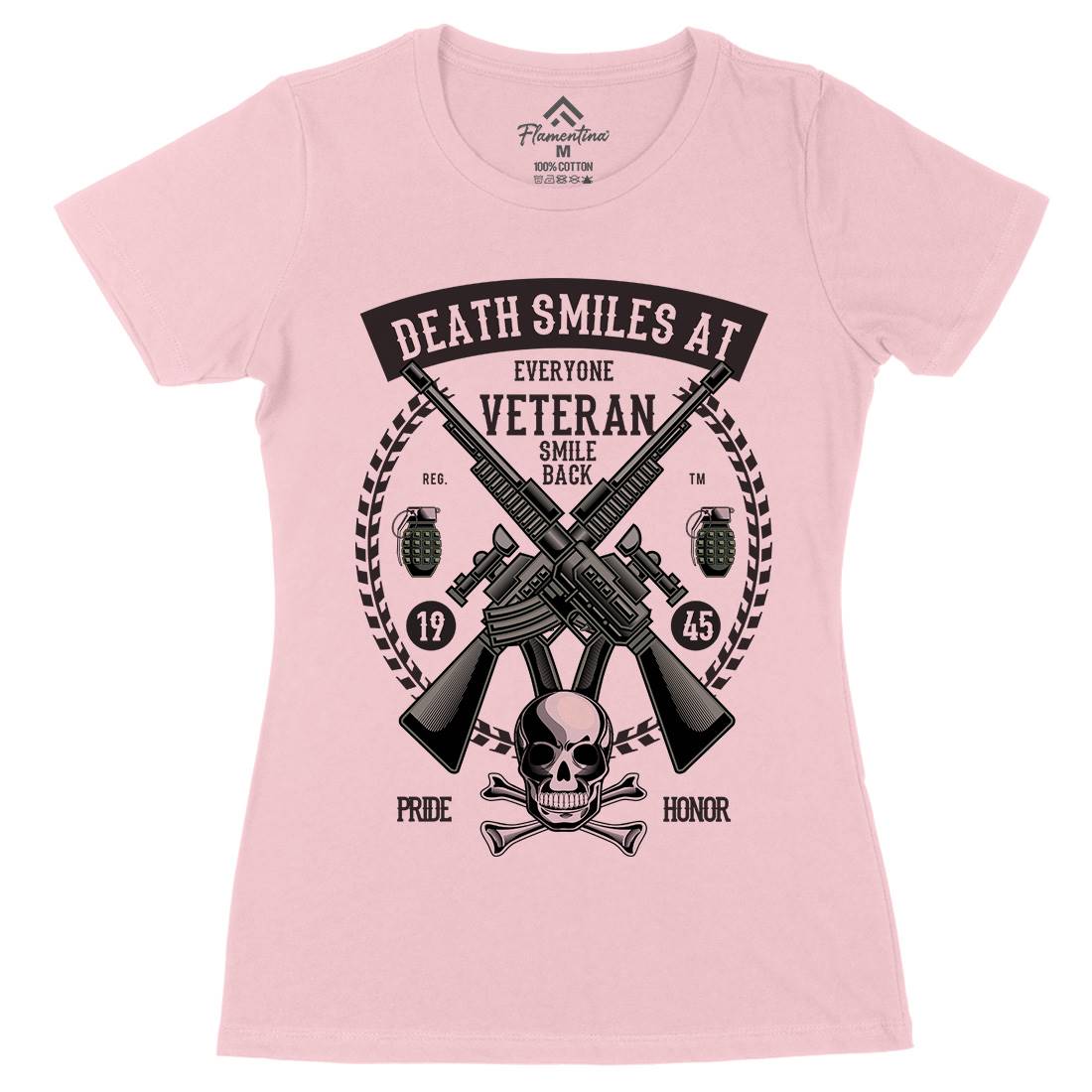 Veteran Womens Organic Crew Neck T-Shirt Army C466