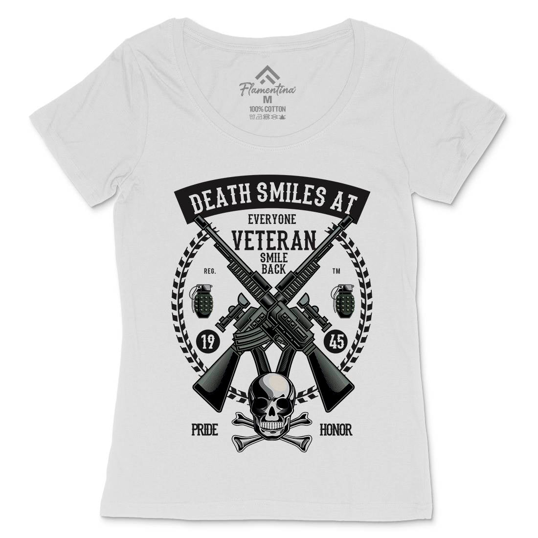 Veteran Womens Scoop Neck T-Shirt Army C466